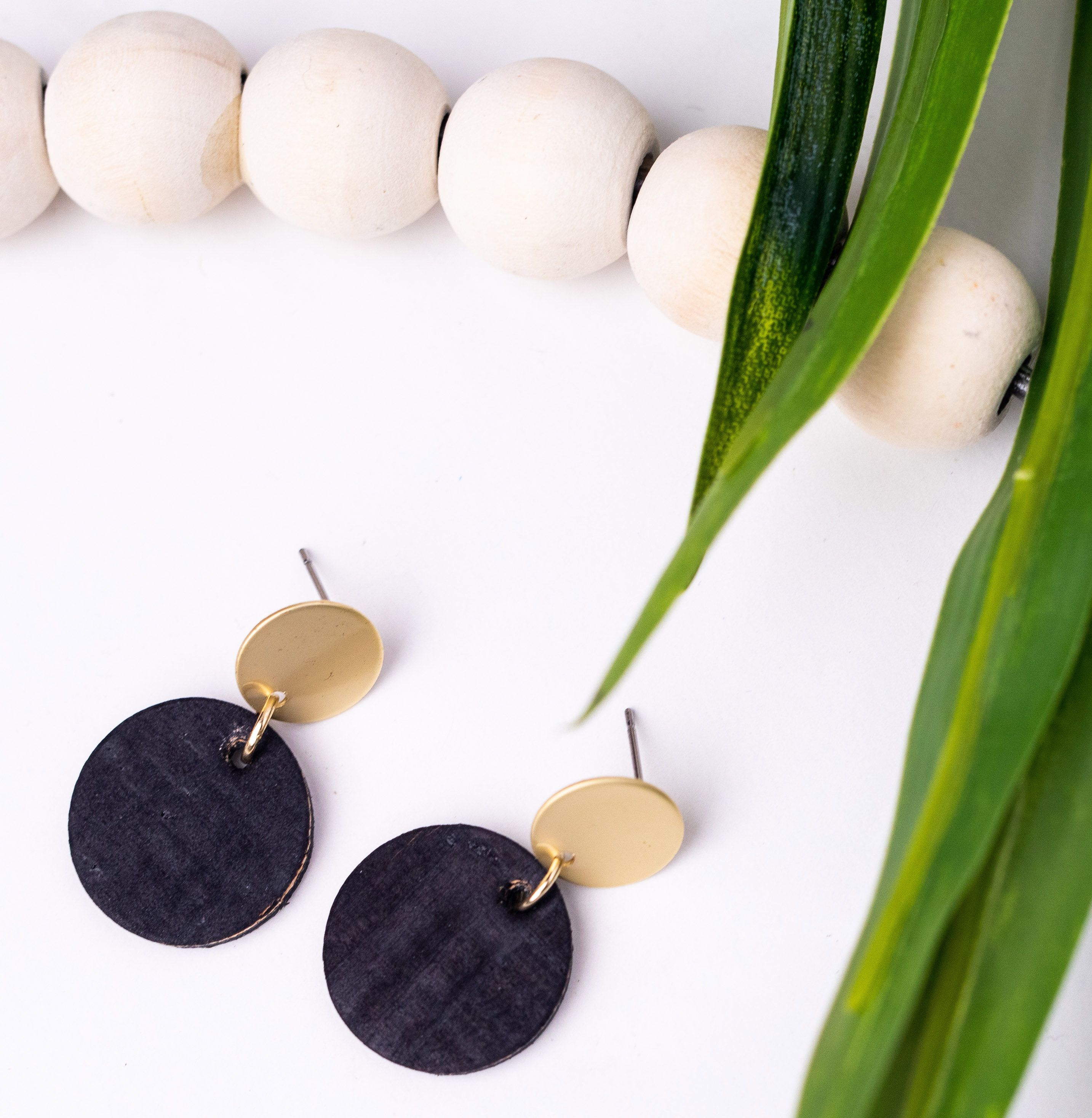 Black Small Circle with Gold