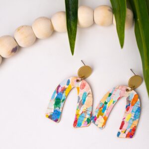 Confetti Large Horseshoe with Gold