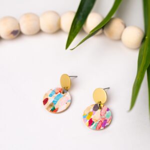 Confetti Small Circle with Gold