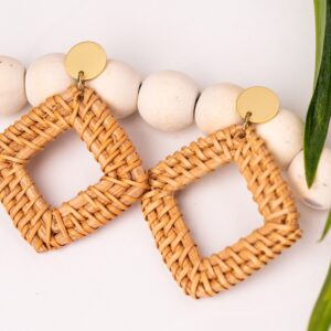 Rattan Brown Diamond with Gold