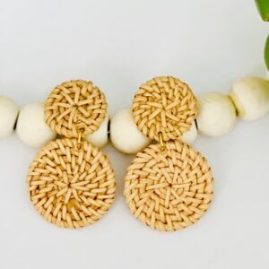 Rattan Brown Double Circle