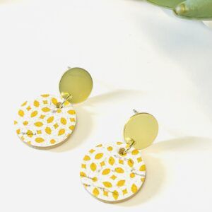 Yellow Abstract Small Circle with Gold