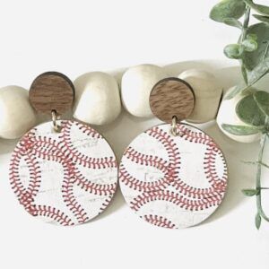 Baseball Large Circle with Wood