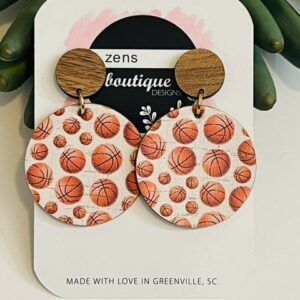 Basketball Large Circle with Wood