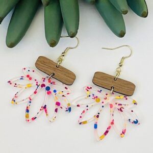 Confetti Acrylic Flower Dangle