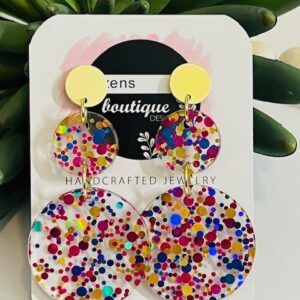 Confetti Acrylic Tear Drop