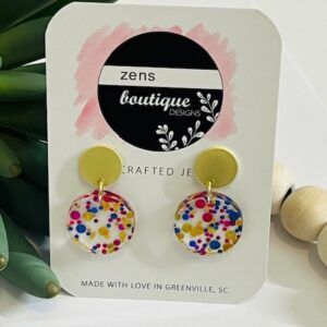 Confetti Acrylic Small Circle Gold