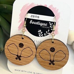 Pickleball Paddle Wood Dangle