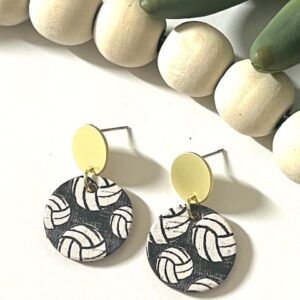 Volleyball Small Circle with Gold